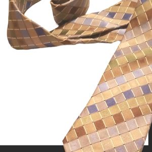 1/2 Off 100 % Silk Geometric Block Design Men's Necktie Fall Wardrobe Career
